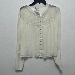 Cream color button down shirt